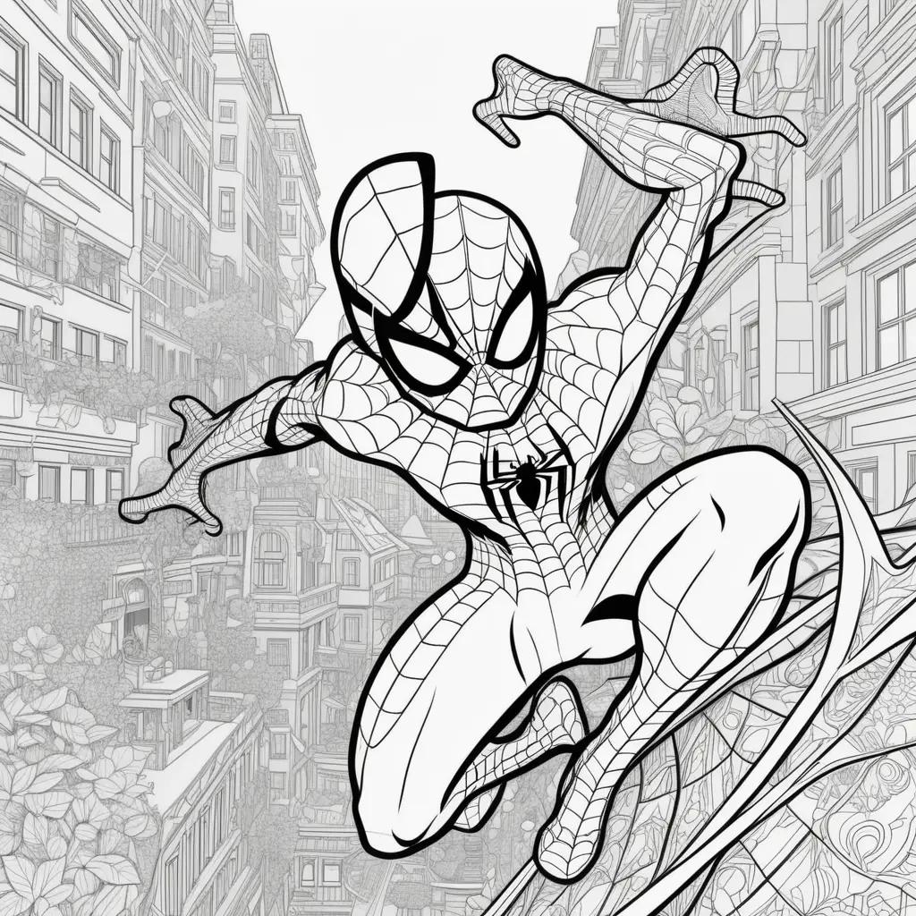 Free online coloring pages of Spiderman