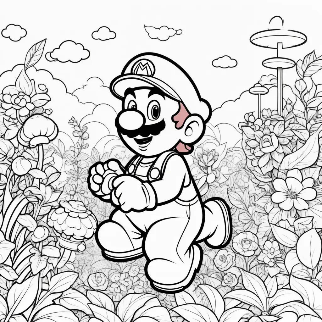 Free printable Mario coloring pages for kids