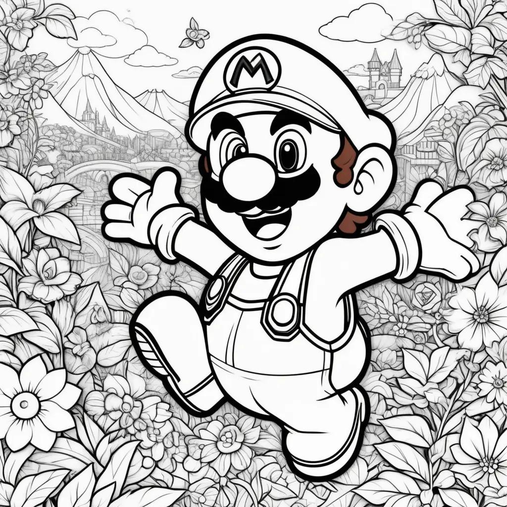 Free printable Mario coloring pages online