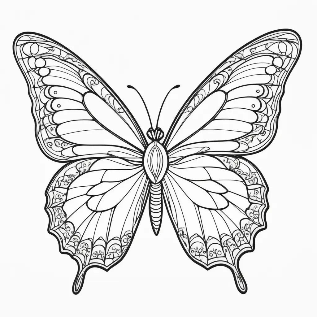 Free printable butterfly coloring pages with intricate designs