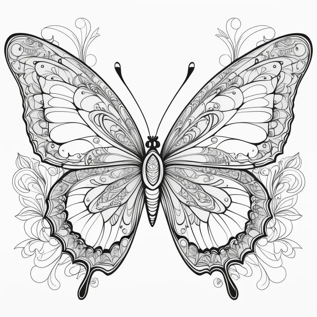 Free printable butterfly coloring pages with intricate designs