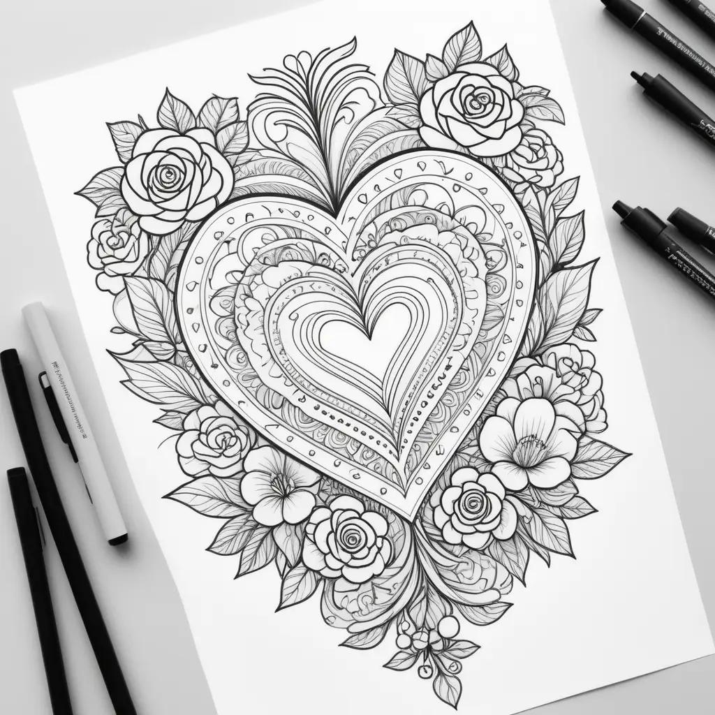 Free printable coloring pages for Valentines Day