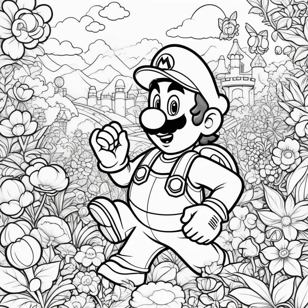 Free printable coloring pages of Mario and friends