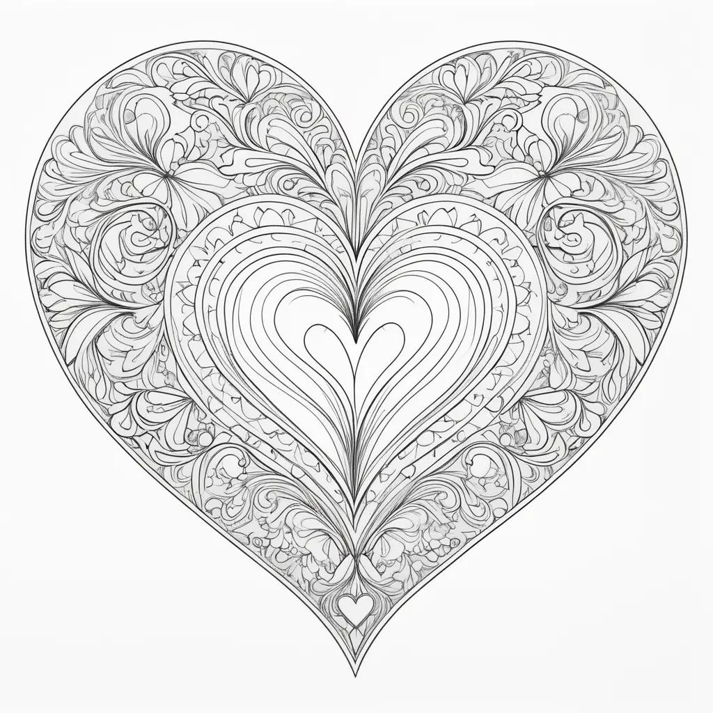 Free printable coloring pages of a heart