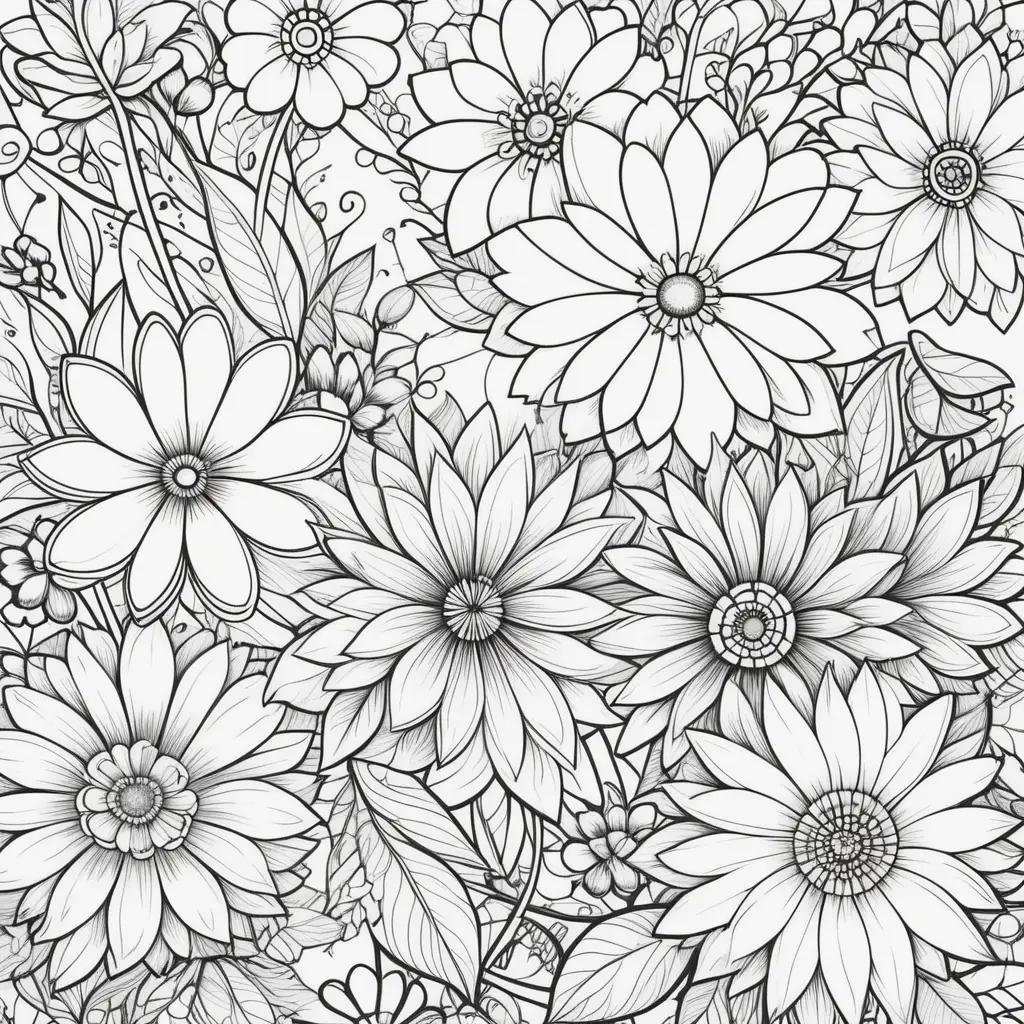 Free printable coloring pages of beautiful flowers