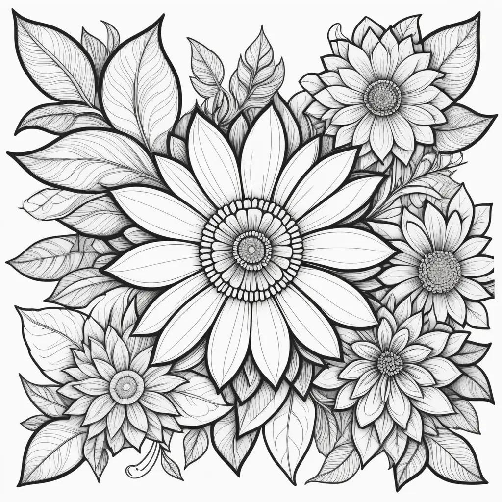 Free printable coloring pages with a free flower design