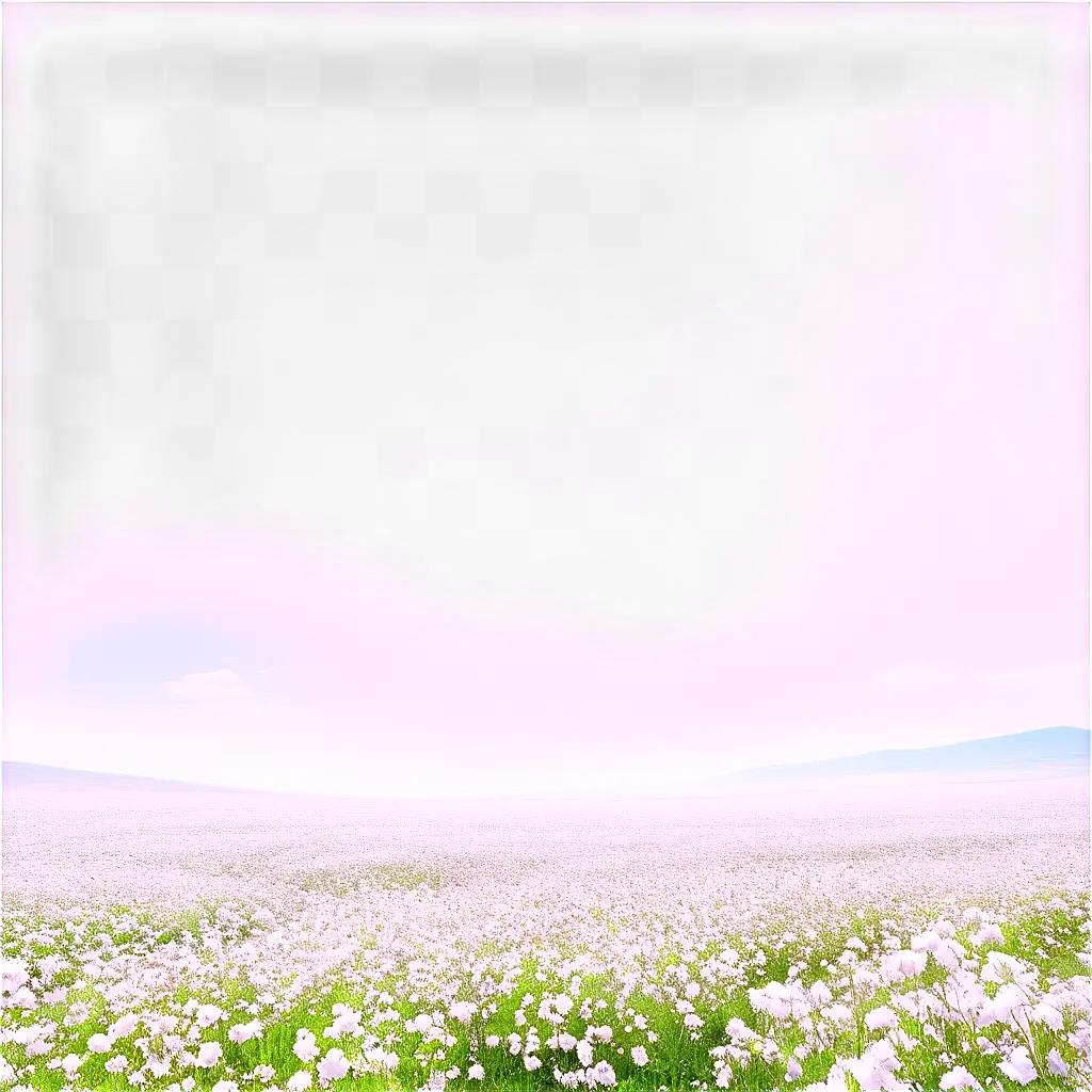 Freescape of a pastoral landscape with flowers