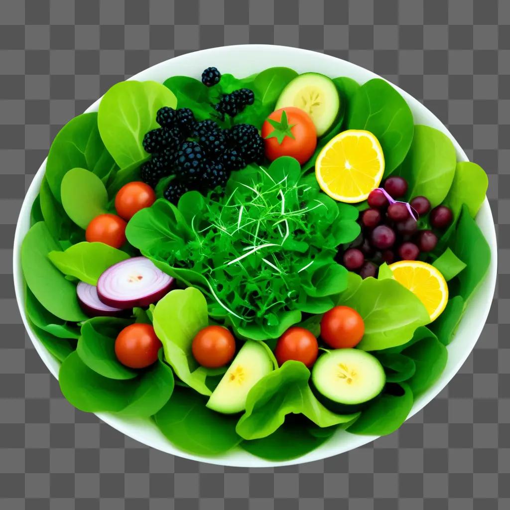 Fresh salad with fruits and vegetables