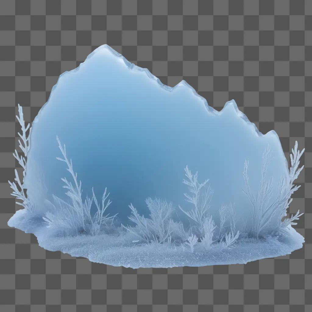 Frosty scene with transparent background