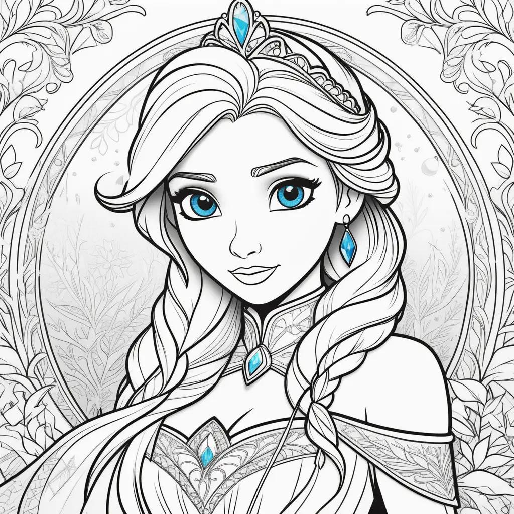 Frozen Anna Elsa Coloring Page: Coloring Pages