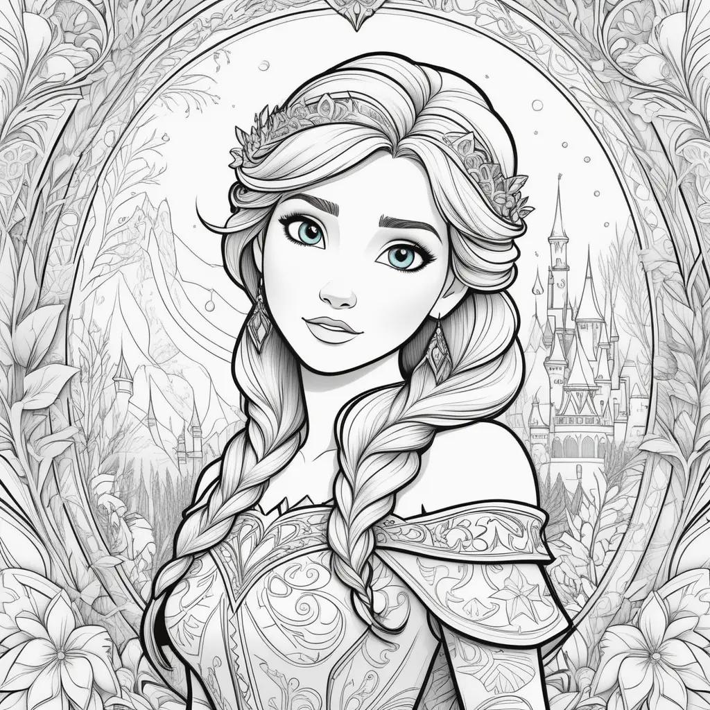 Frozen Coloring Page with Princess Epona