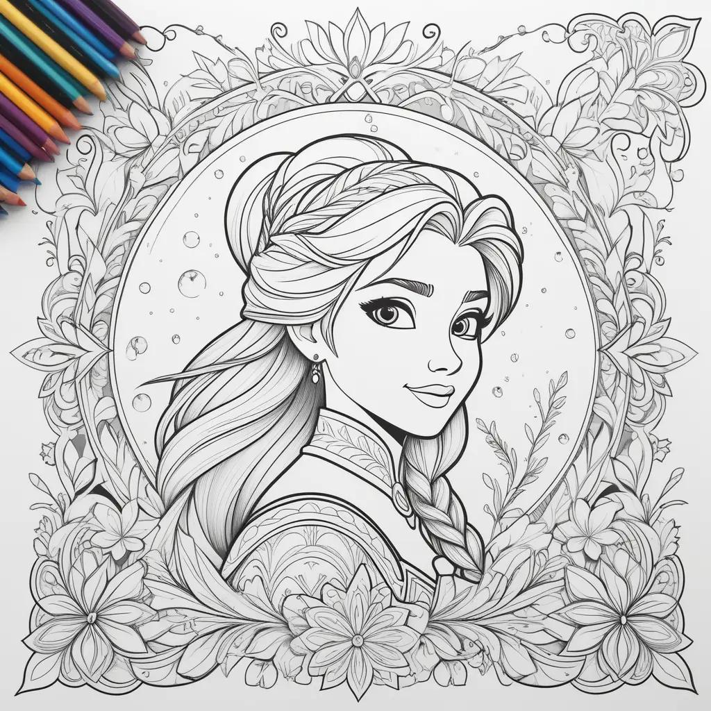 Frozen Coloring Pages: Princess Elsa, Snow Queen