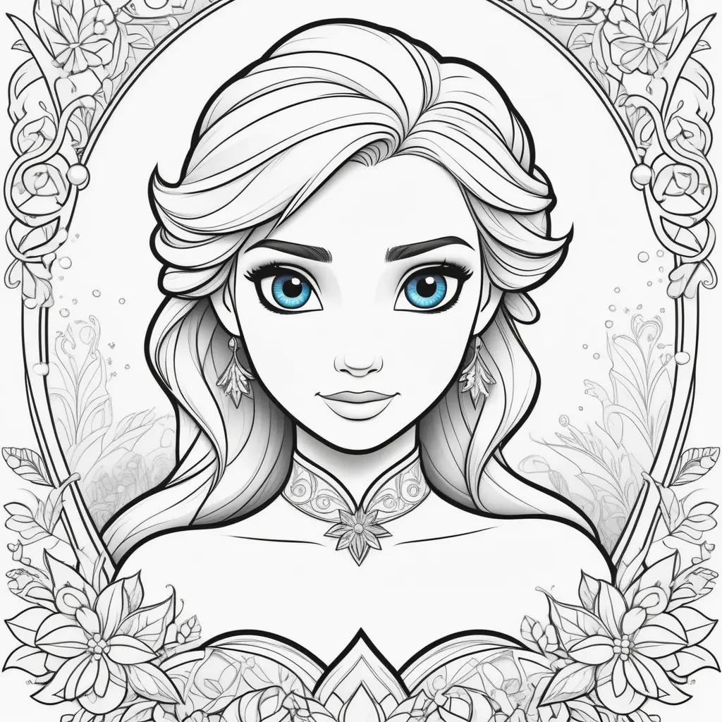 Frozen Elsa Coloring Pages - A Disney Princess Coloring Book