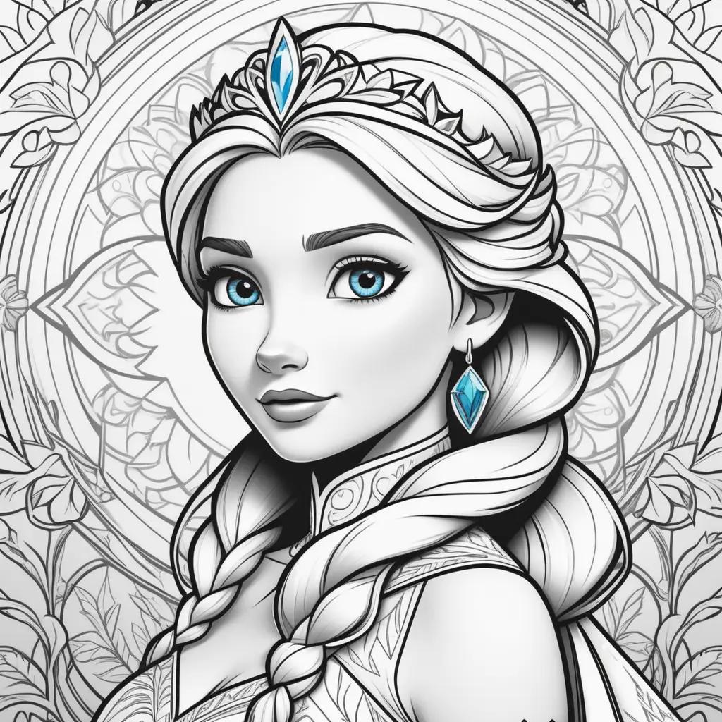 Frozen Elsa Coloring Pages: Princess, Snow Queen, Fairy Tale, Princess Elsa Coloring Pages