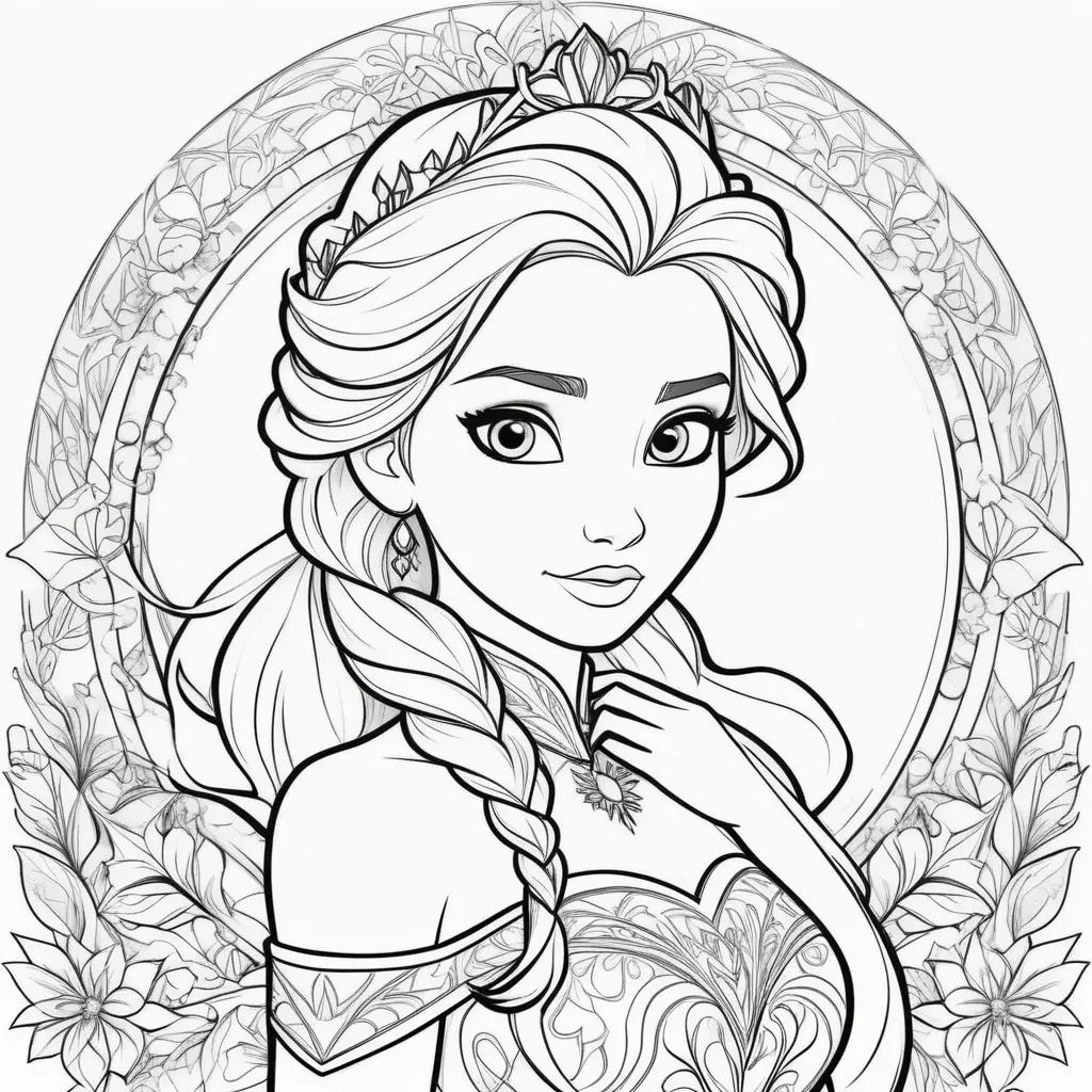 Frozen Elsa Coloring Pages for Adults and Kids