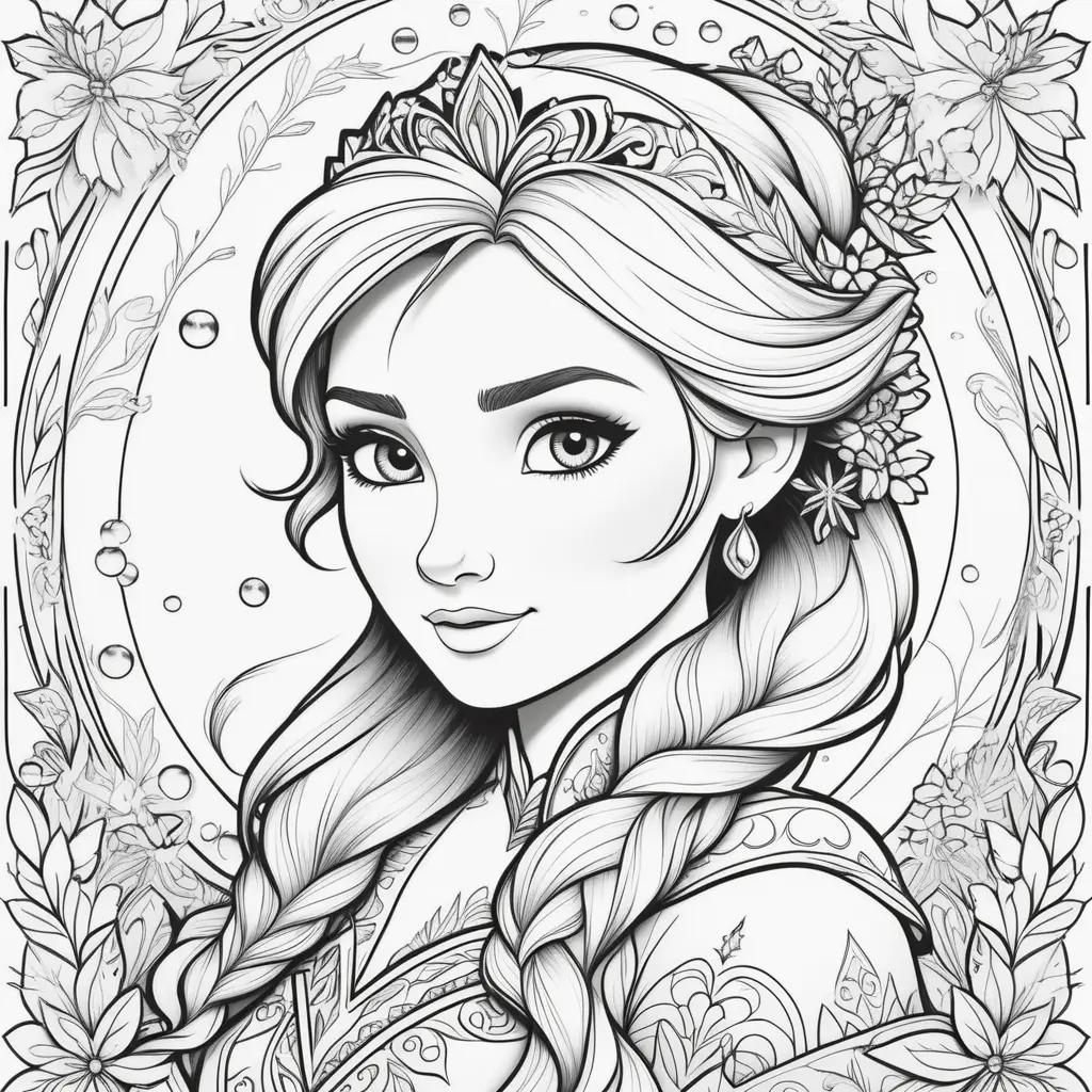 Frozen Princess Coloring Pages: Princess Anna and Elsa