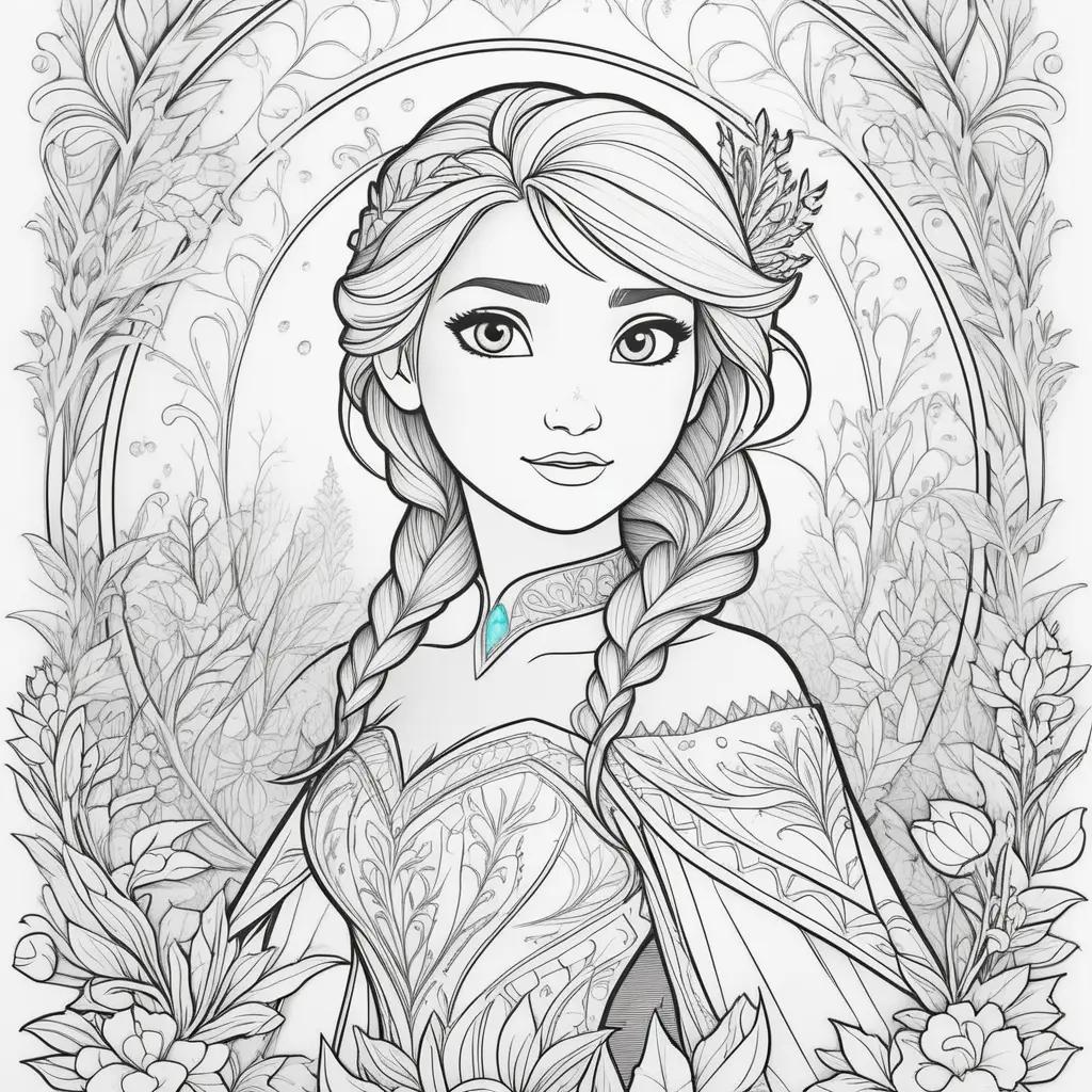 凍ったぬりえ:エルザ姫と彼女の氷の宮殿