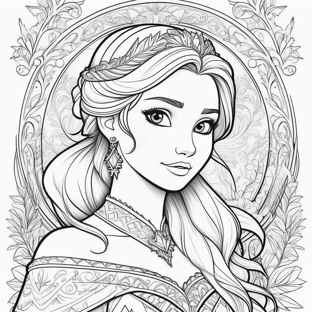 Frozen coloring pages for adults: Princess Elsa, Anna, Olaf and more!