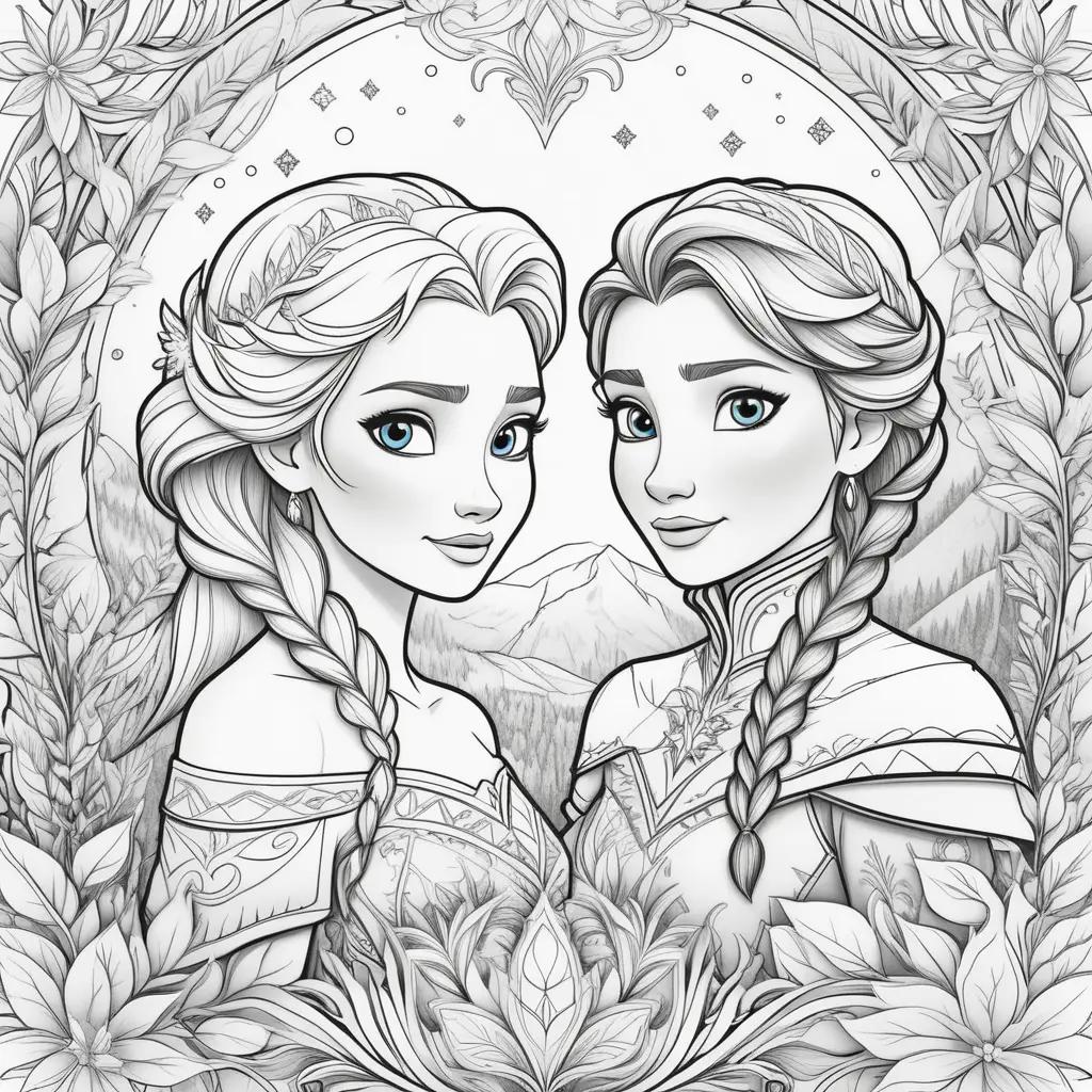 Frozen coloring pages for adults and kids