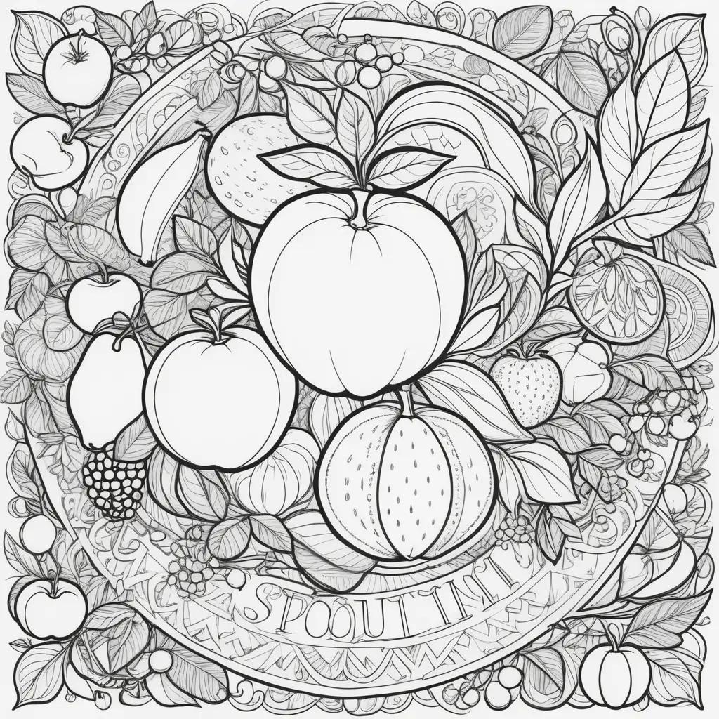 Fruit of the Spirit Coloring Page: A Gourmet Delight