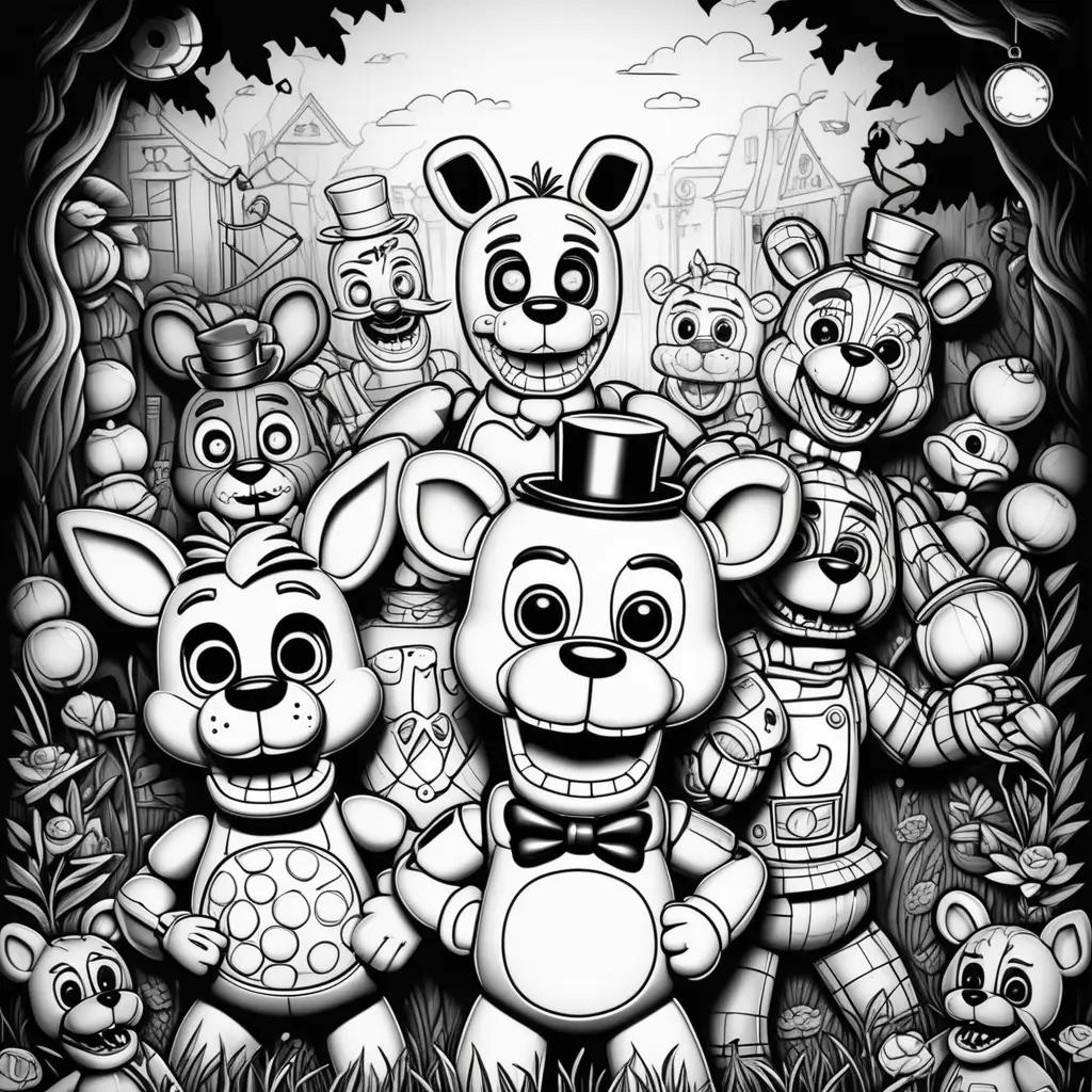 Funny Five Nights of Freddy Coloring Pages