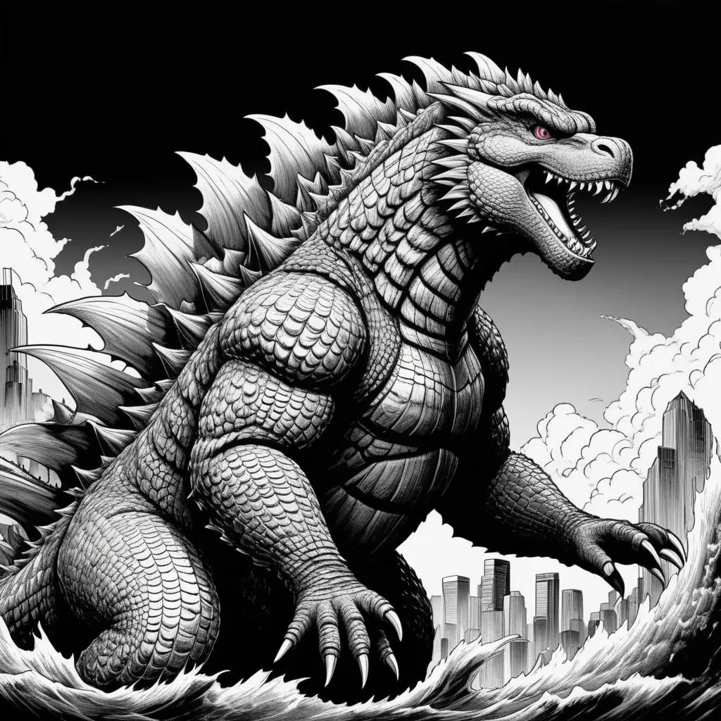 GODZILLA COLORING PAGES: KING OF THE SKIES