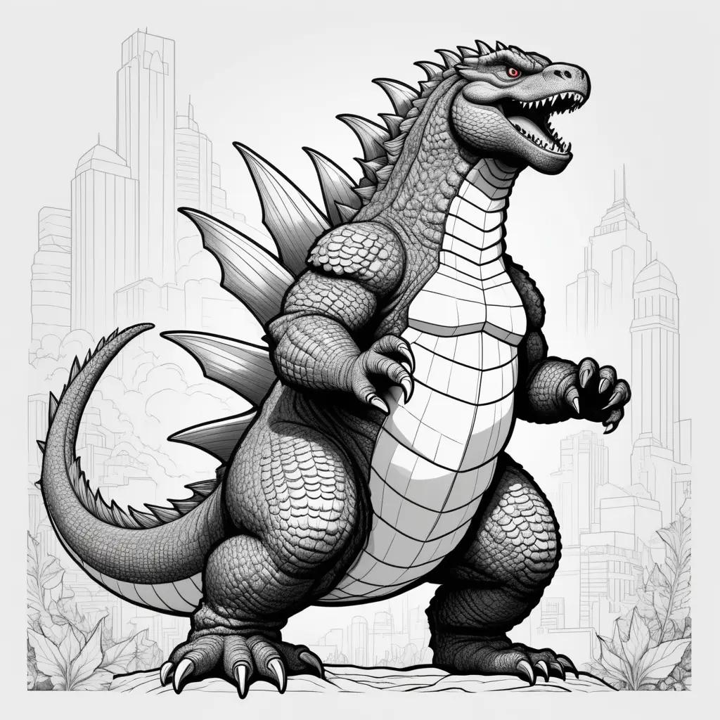 GODZILLA Coloring Pages Show a Scary Creature