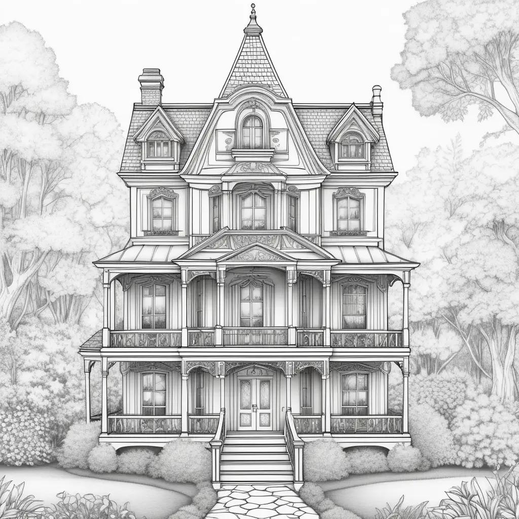 Gabby Coloring Pages Show a Big House