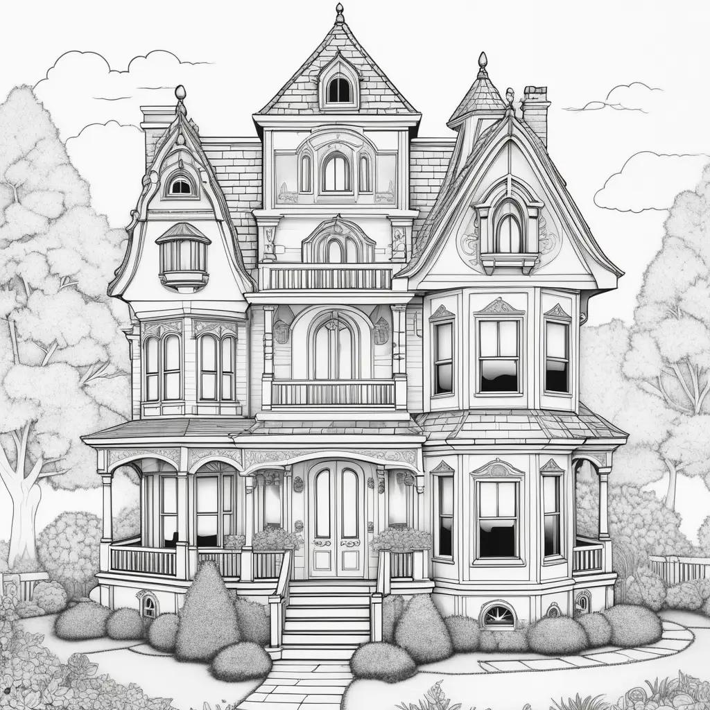 Gabbys Victorian dollhouse coloring page