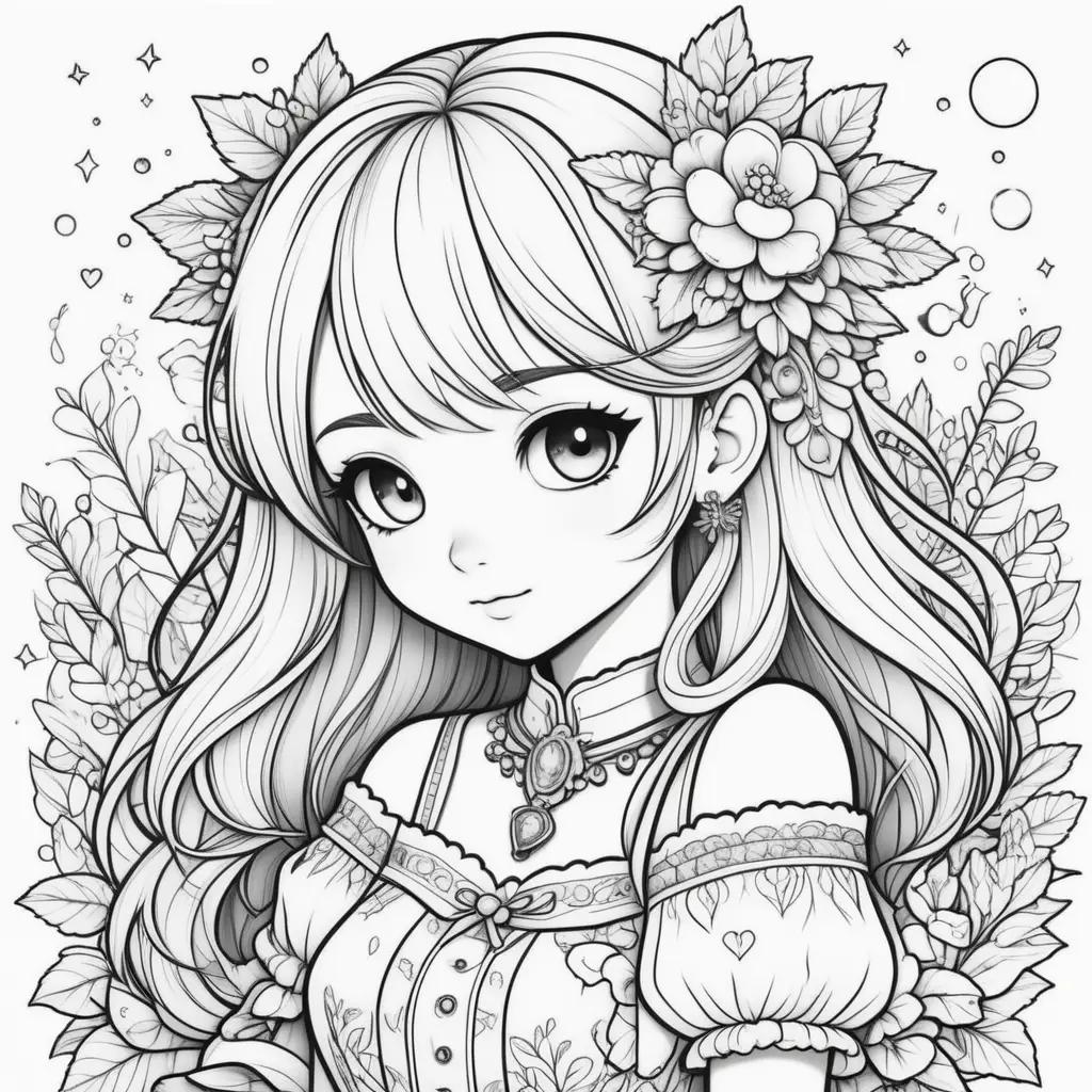 Gacha Life Coloring Pages: A Black and White Collection of Anime Characters