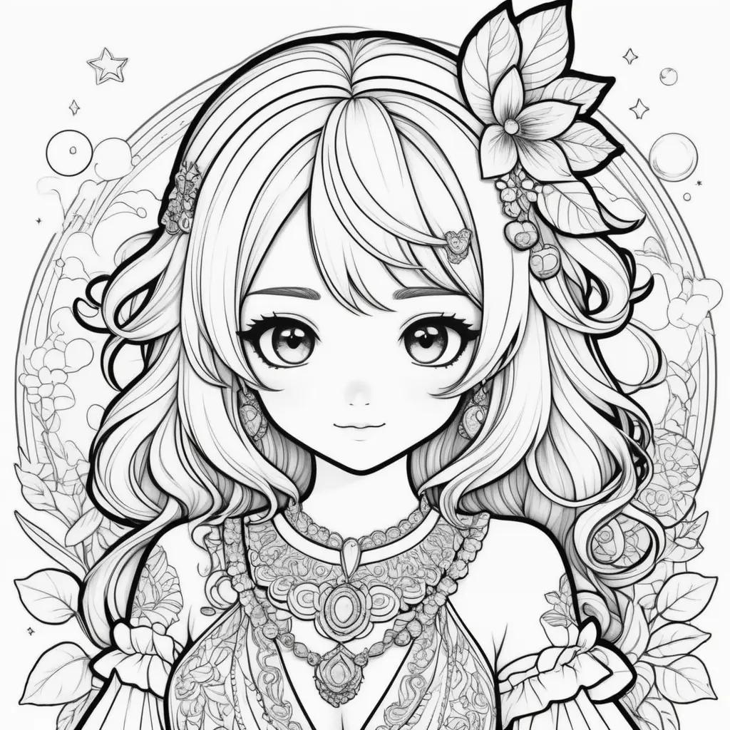 Gacha Life Coloring Pages Featuring a Young Girl