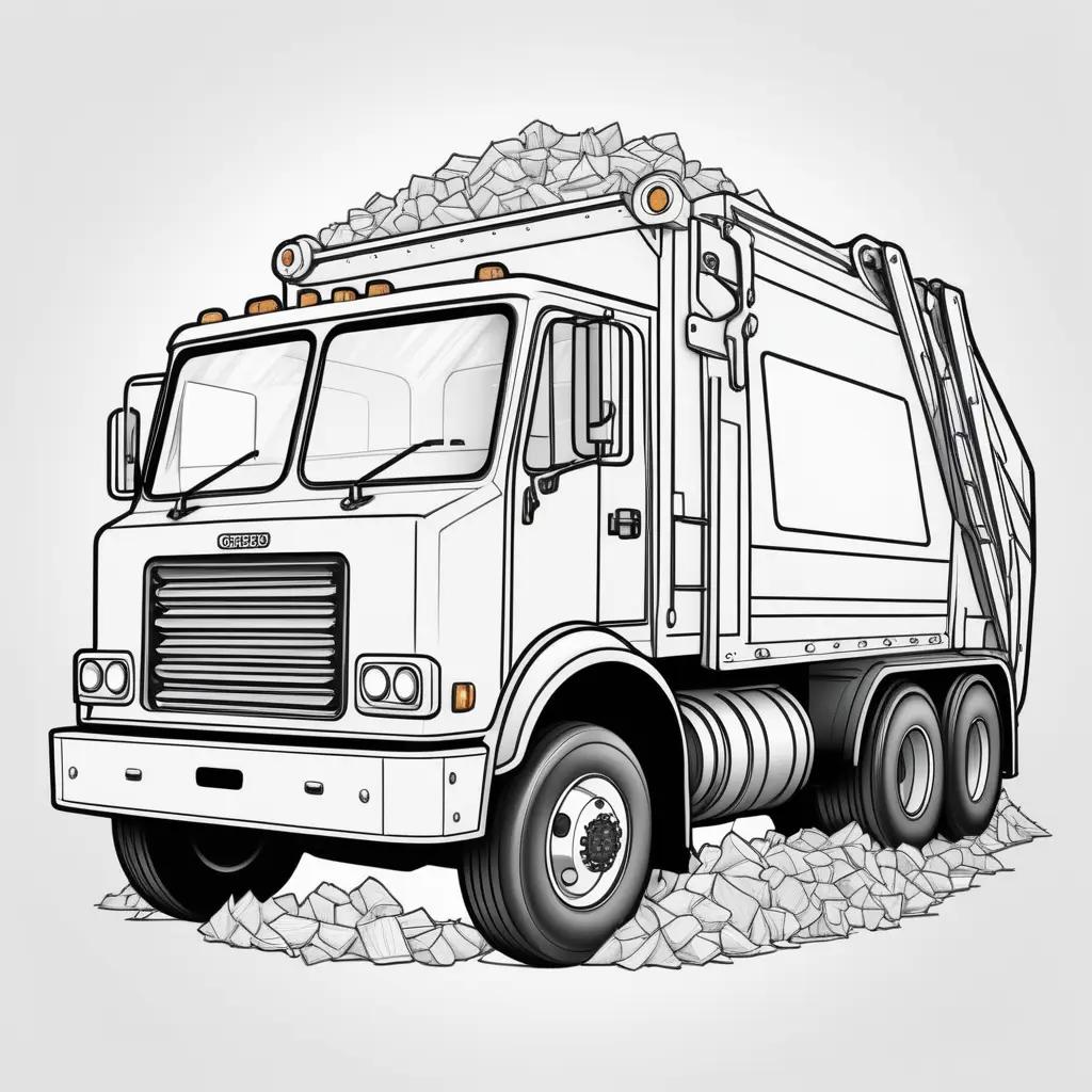 Garbage Truck Coloring Page