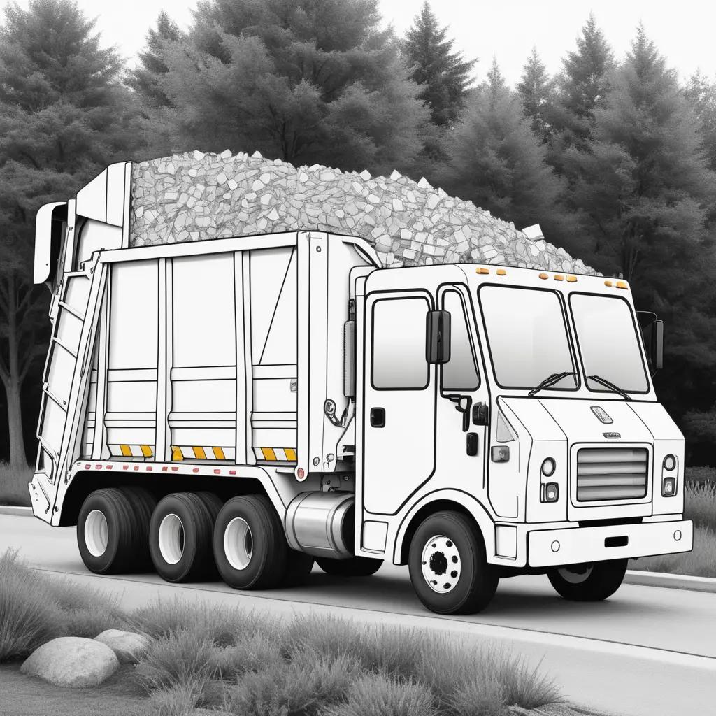 Garbage Truck Coloring Page is a fun activity for kids to color in