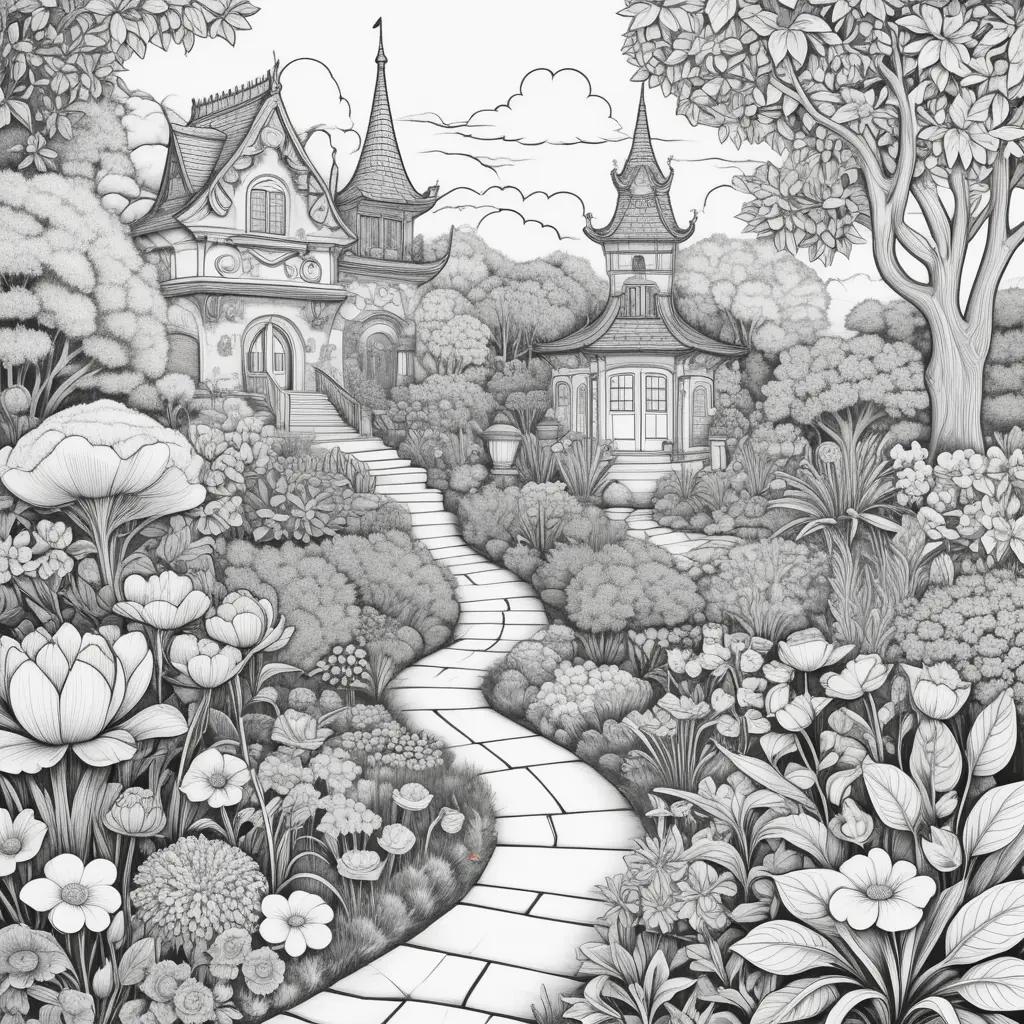 Garden of banban coloring pages - black and white