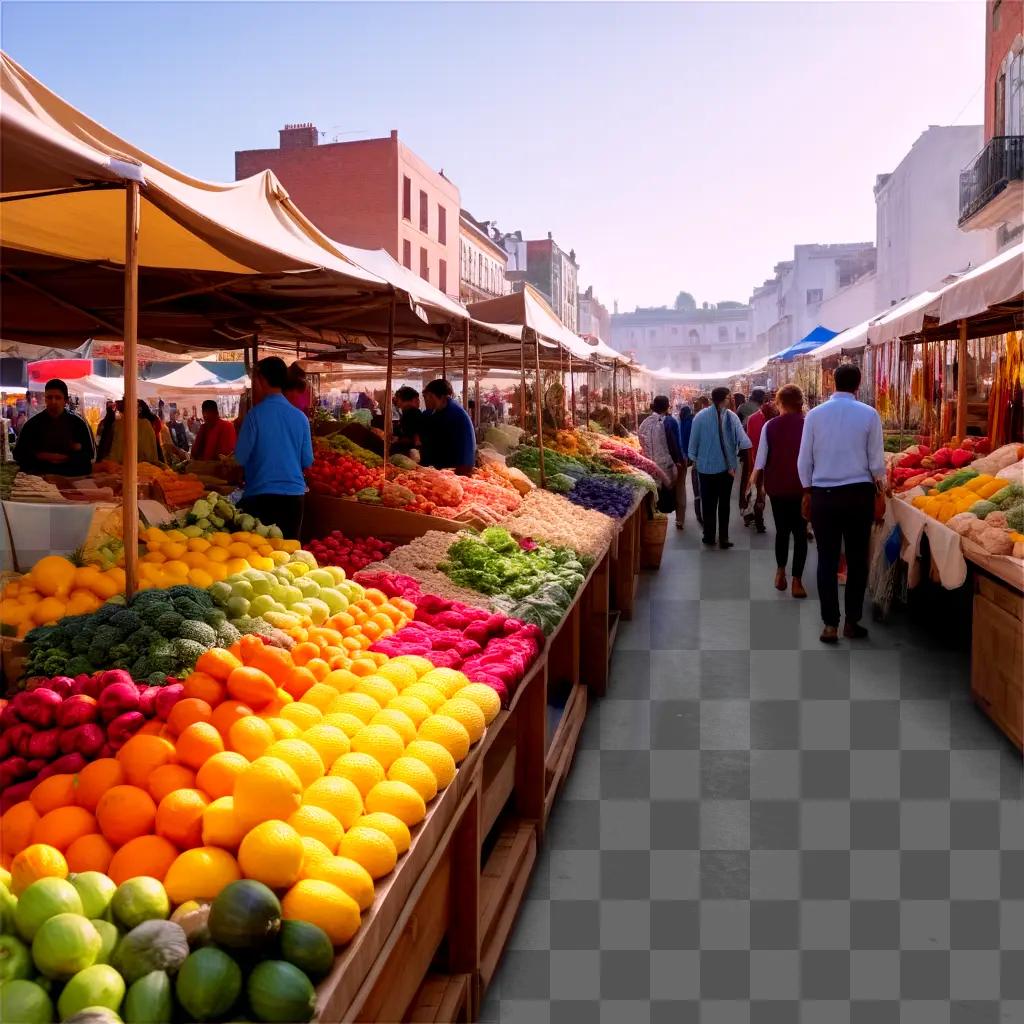 Gathering at the farmers market