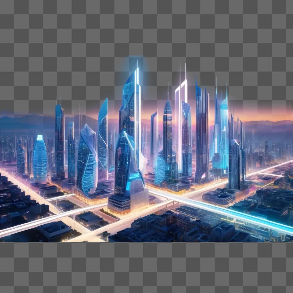 ジェネレーティブAI - AI技術で生成した未来の街並み