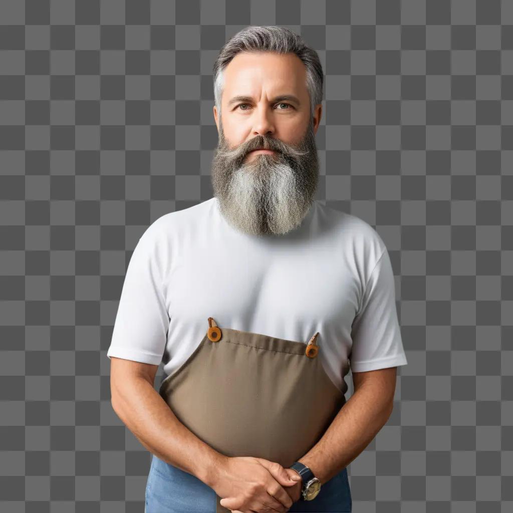 Gentleman with beard posing in a studio