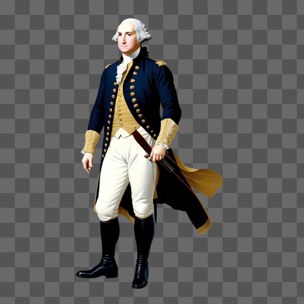 George Washington in a military uniform