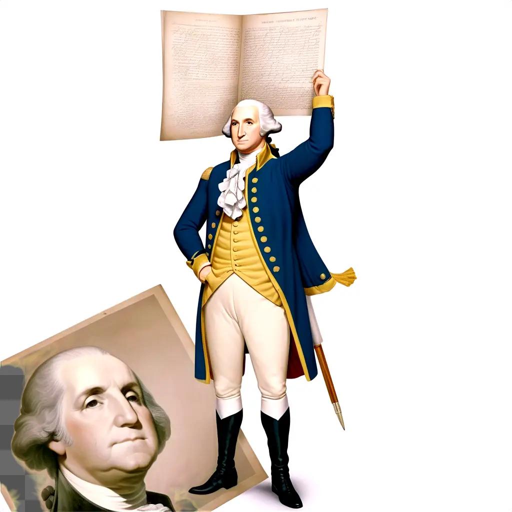 George Washington reads the Declaration of Independence