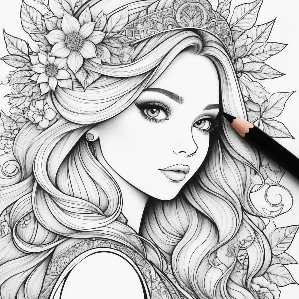 Girls Coloring Pages: A Collection of Beautifully Illustrated Designs for Coloring