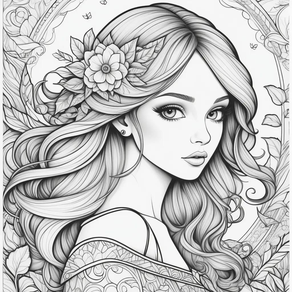 Girls Coloring Pages: A collection of beautiful women to color and print