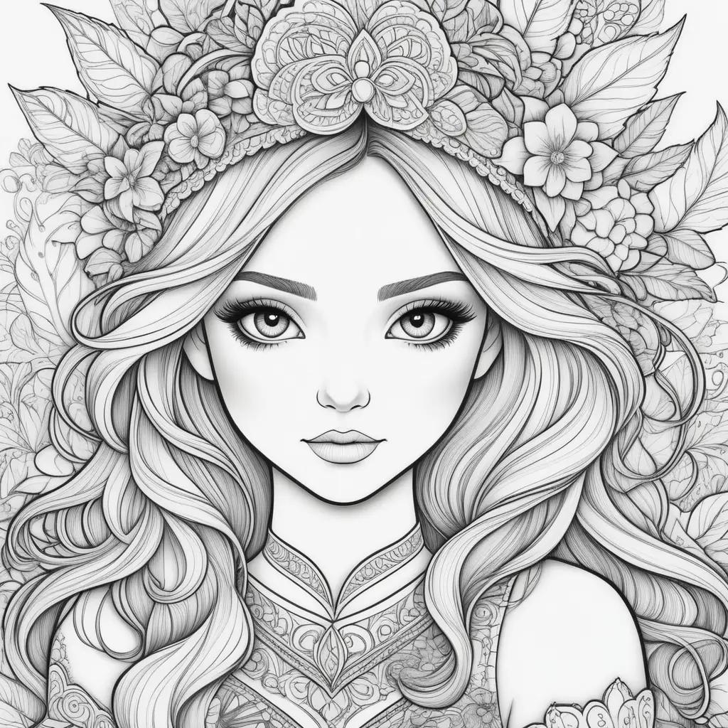 Girls Coloring Pages: Doodle Art Coloring Book for Kids