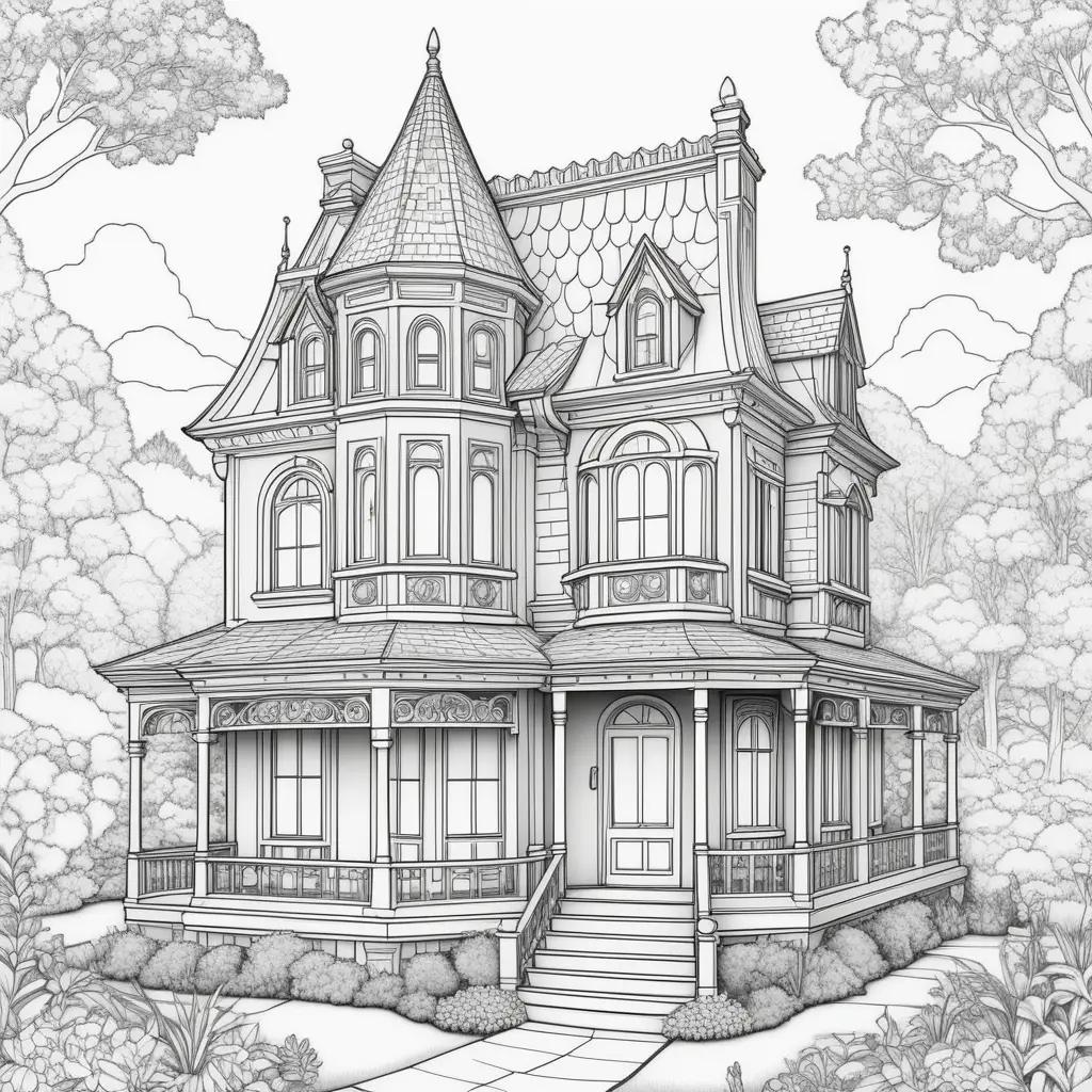 Girls Dream: Coloring Pages of a Gothic Dollhouse