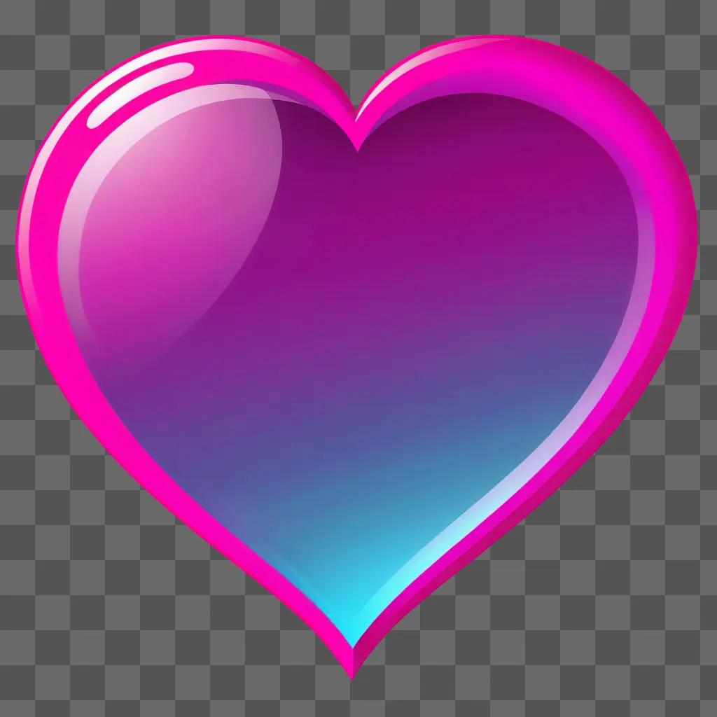 Glamorous pink heart clipart design