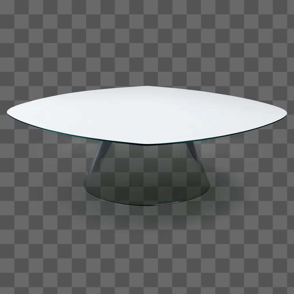 Glass table top with dark shadow under it