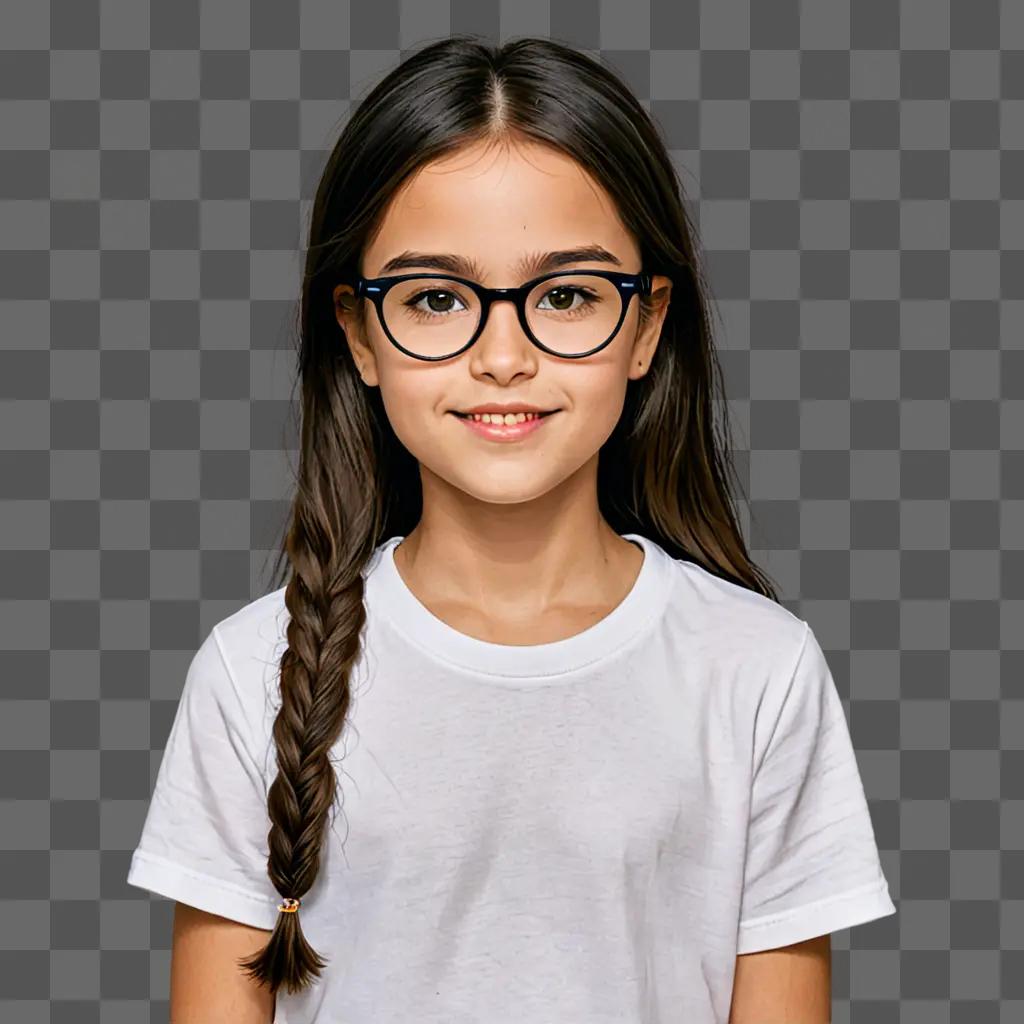 Glasses girl with braid