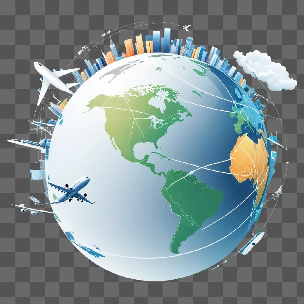 Global economy: connecting the world with airplanes