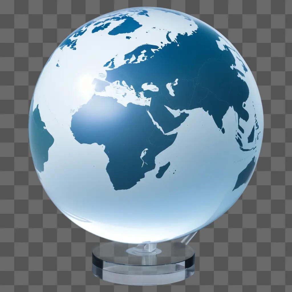 Globe is transparent and it is shining