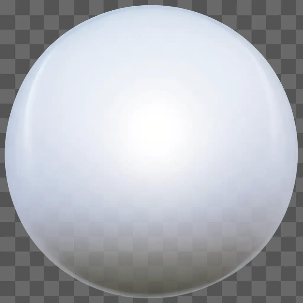 Glowing sphere in a transparent white background