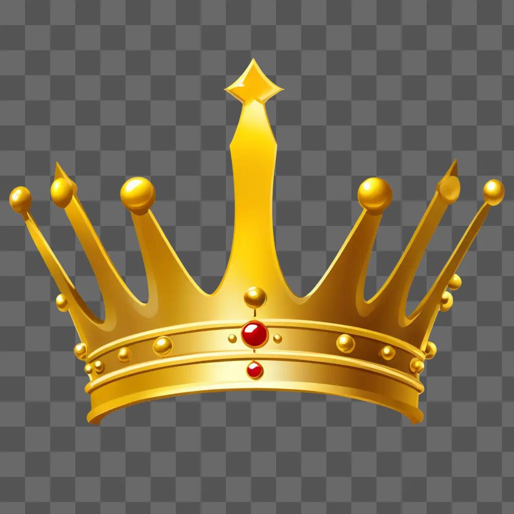 Gold crown clipart with a star